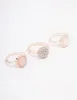 Rose Gold Pave Stacking Ring 3-Pack sold by lovisa