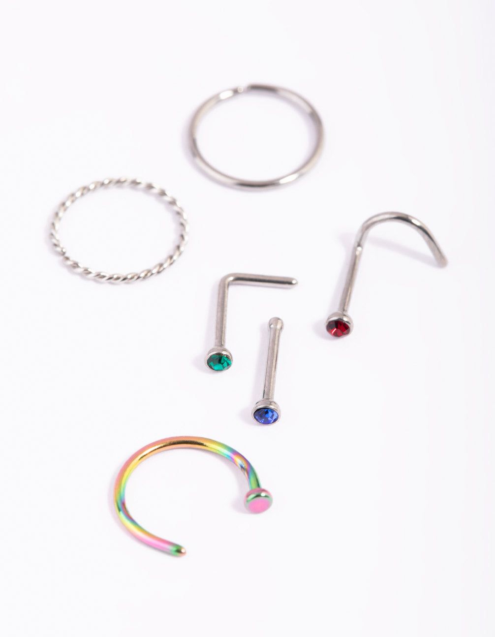 Mixed Surgical Steel Technicolour Nose Studs sold by lovisa product image thumbnail 2