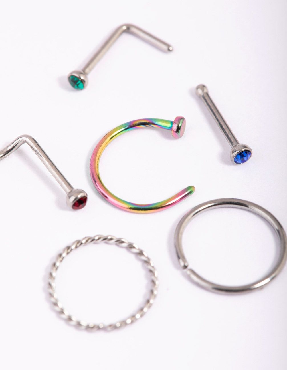 Mixed Surgical Steel Technicolour Nose Studs sold by lovisa product image thumbnail 3