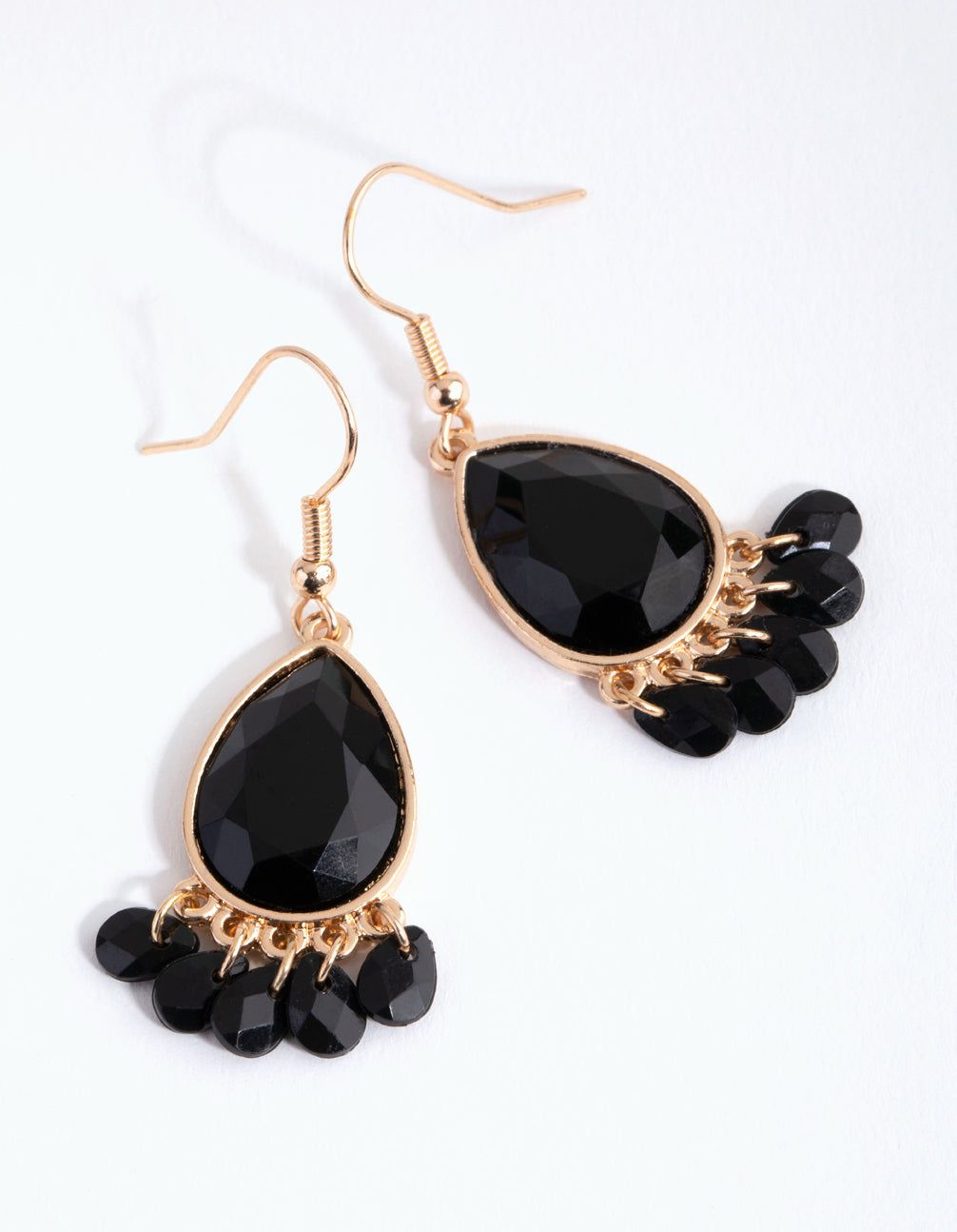Gold Stone Set Drop Earrings sold by lovisa
