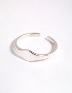 Sterling Silver Mini Signet Ring sold by lovisa