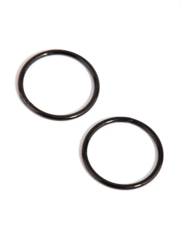 Matte Black Surgical Steel 10mm Sleeper Earrings sold by lovisa