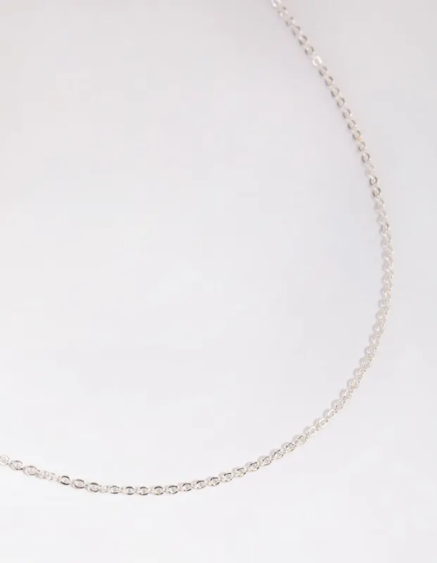 Silver Plated Short Plain Chain Necklace sold by lovisa