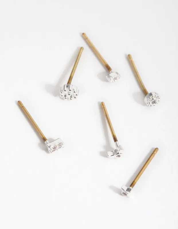 Silver Micro Celestial Earrings sold by lovisa