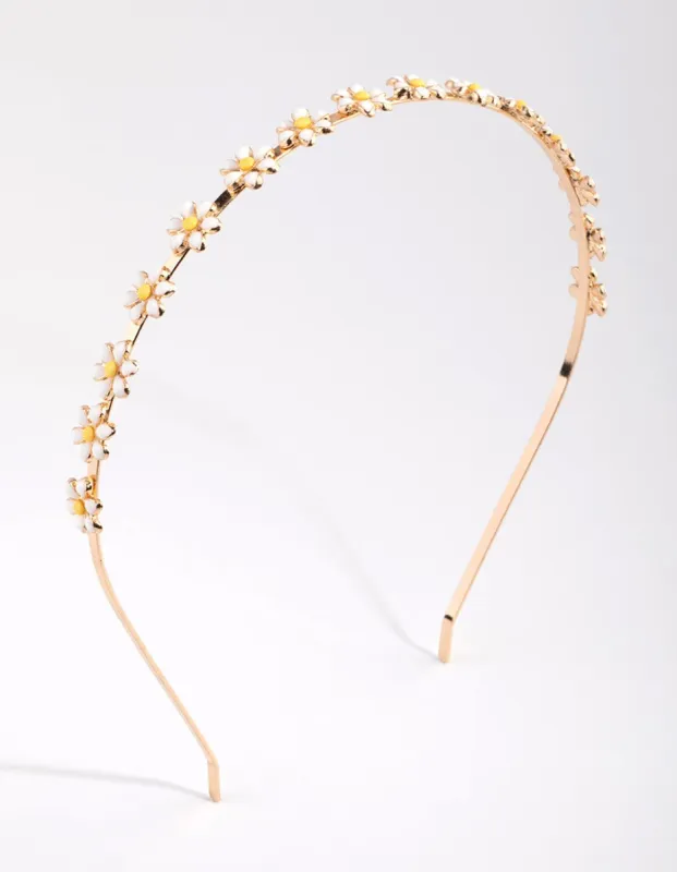 Enamel Daisy Headband sold by lovisa