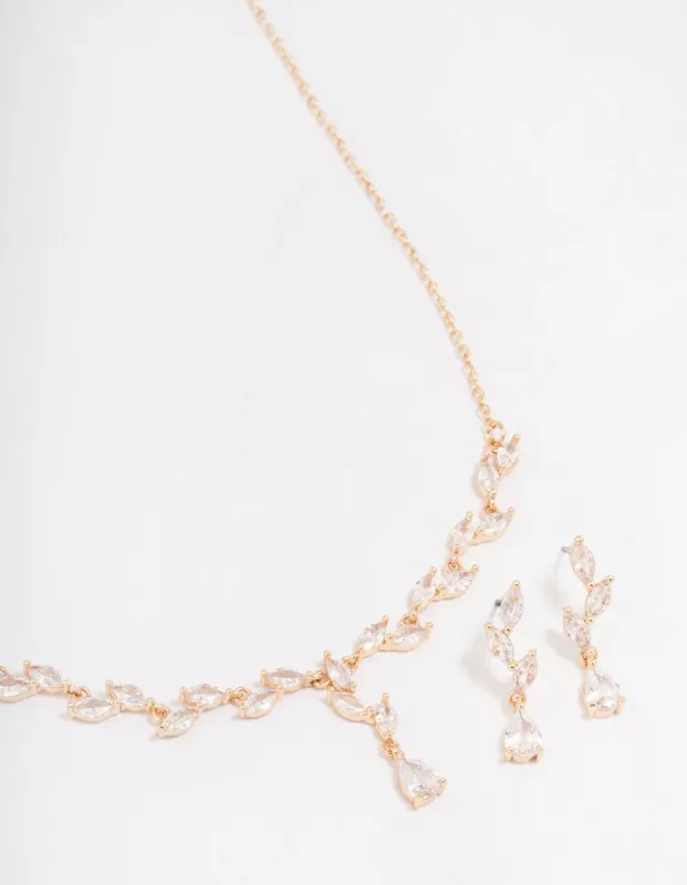 Gold Teardrop Vine Jewellery Set sold by lovisa