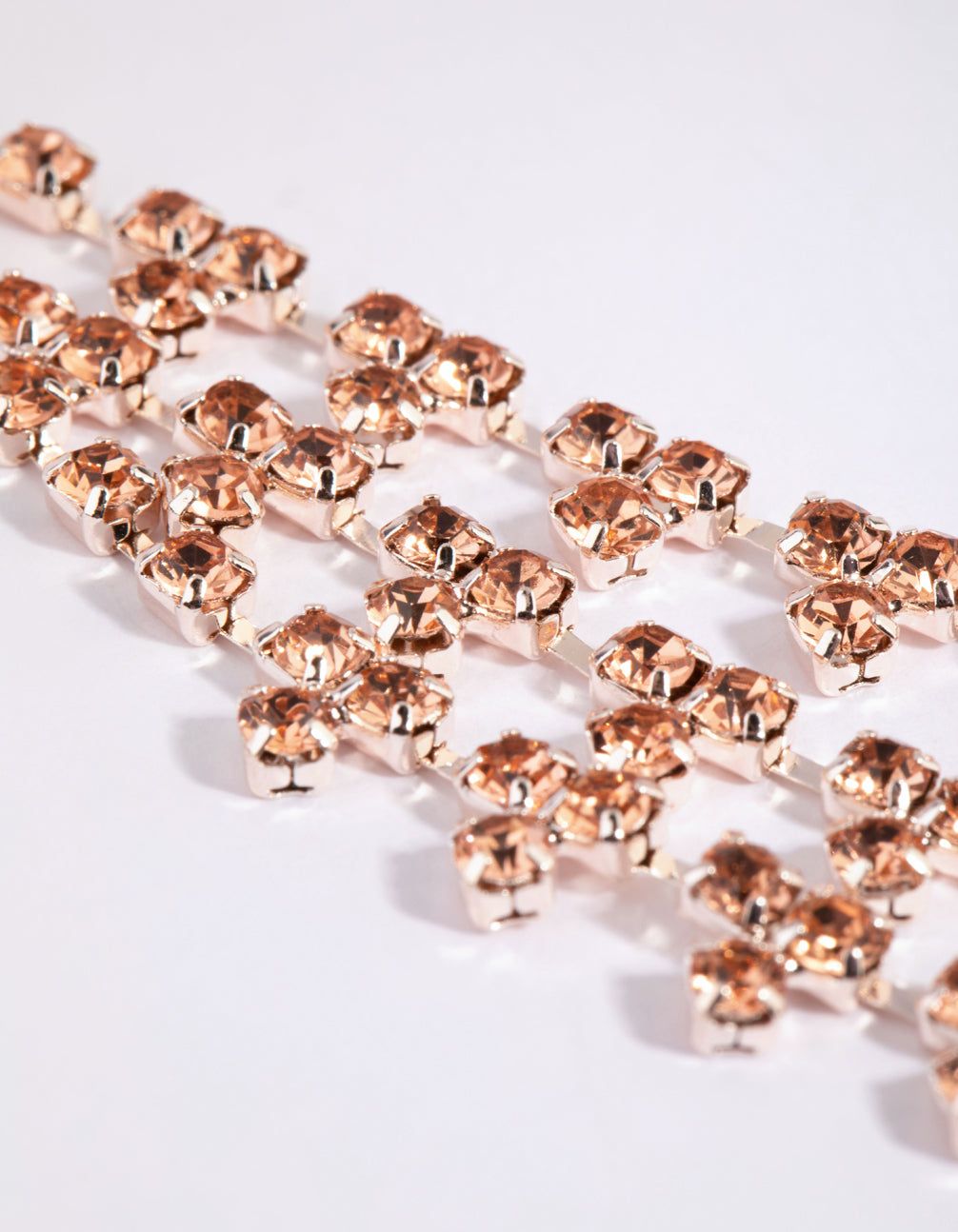 Rose Gold Tiered Diamante Necklace & Earrings Set sold by lovisa product image thumbnail 3