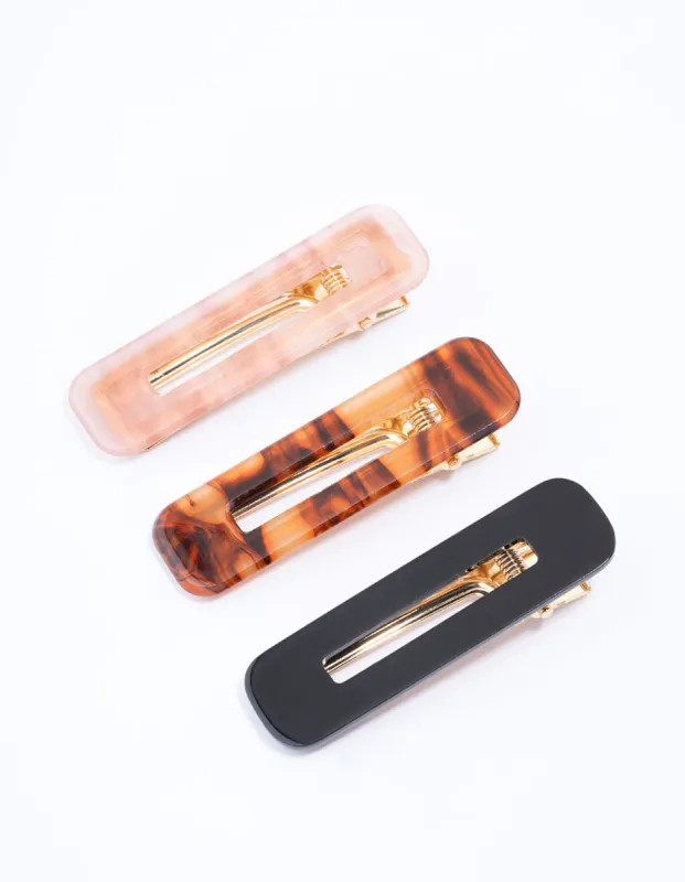 Acrylic Marble Hair Clip Pack sold by lovisa