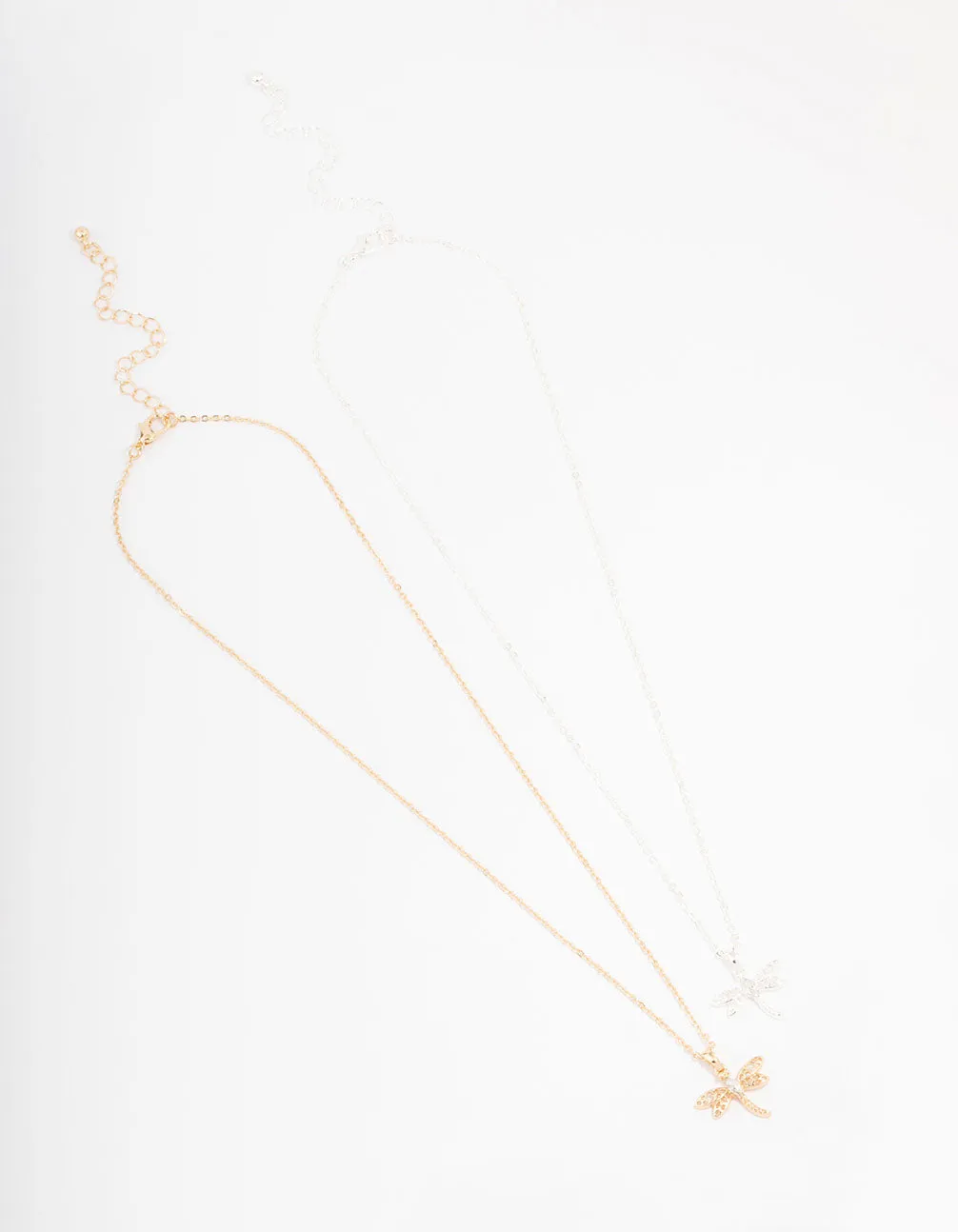 Gold & Silver Dragonfly Necklace 2-Pack sold by lovisa product image thumbnail 2