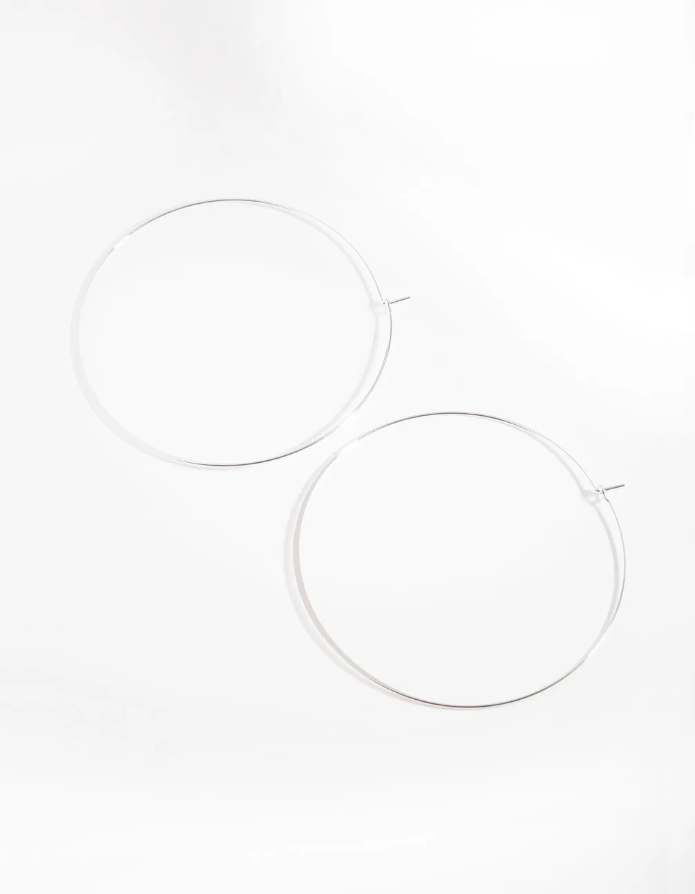 Silver Large Hoop Earrings sold by lovisa