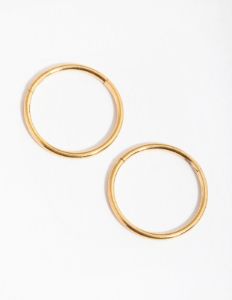 24 Carat Gold Plated Surgical Steel Fine 10mm Sleeper Earrings sold by lovisa