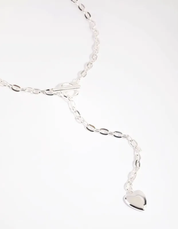 Silver Fob Heart Necklace sold by lovisa