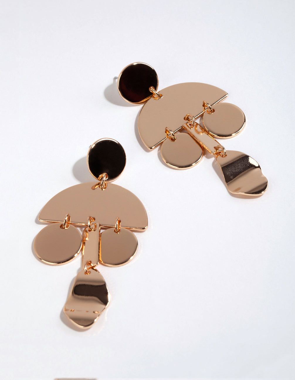 Gold Geometric Drop Earrings sold by lovisa
