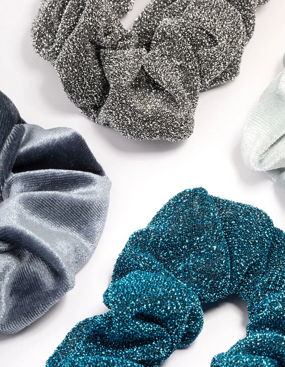 Blue Christmas Hair Scrunchie Gift 4-Pack sold by lovisa product image thumbnail 3