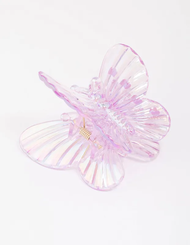Purple Irregular Butterfly Hair Claw Clip sold by lovisa