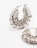 Silver Diamante Wrapped Chubby Hoop Earrings sold by lovisa