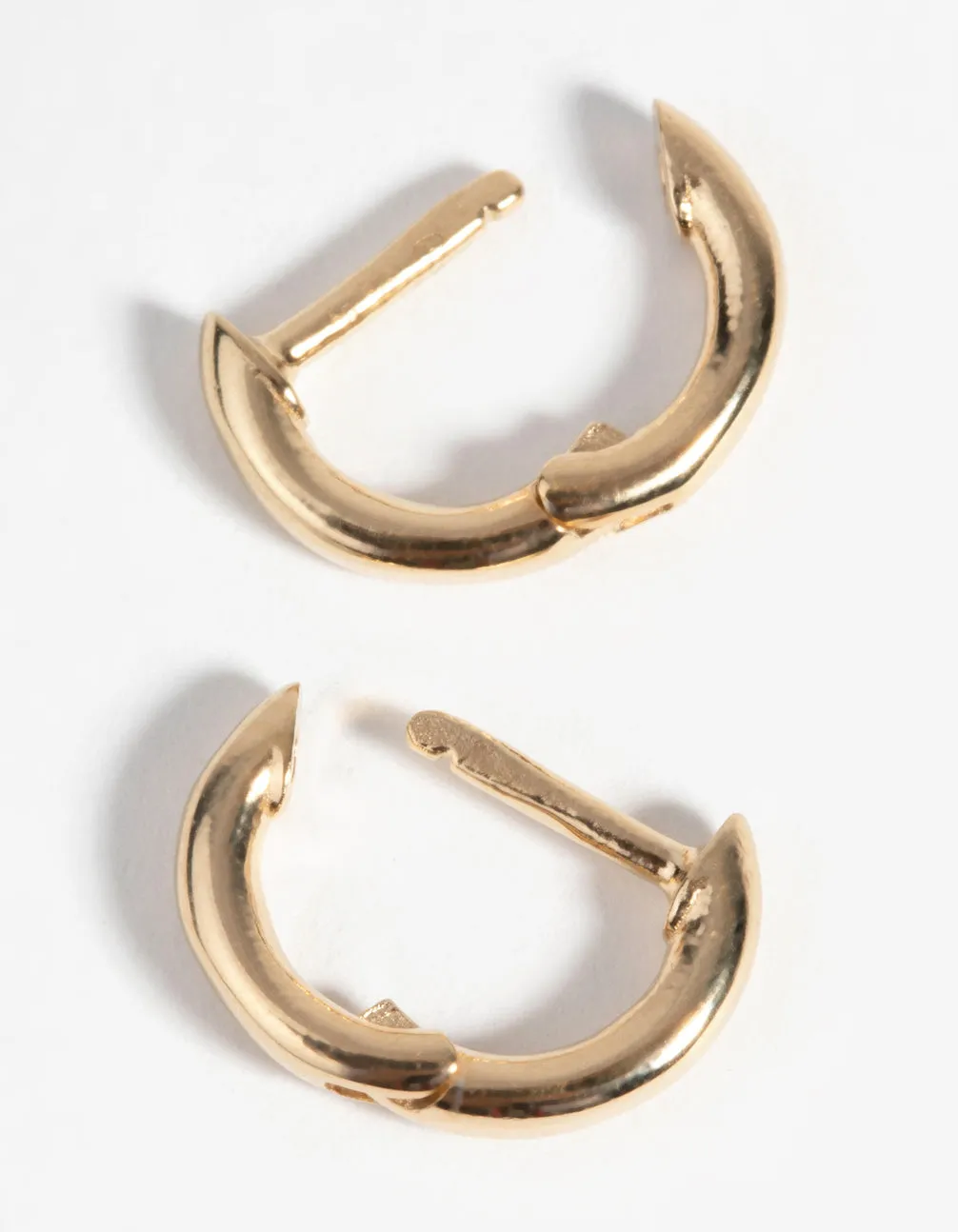 Gold Plated Sterling Silver Huggie Hoop Earrings sold by lovisa product image thumbnail 3
