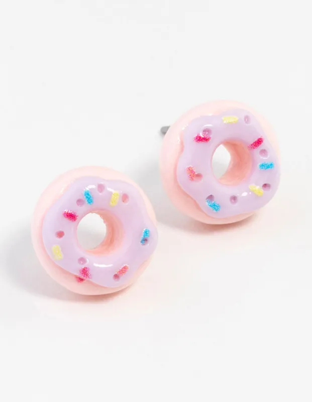 Sprinkle Doughnut Stud Earrings sold by lovisa