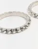 Rhodium Diamante Stretch Bracelet 2-Pack sold by lovisa