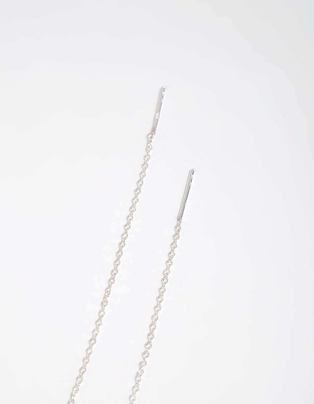 Sterling Silver Cubic Zirconia Teardrop Thread Through Earrings sold by lovisa product image thumbnail 3