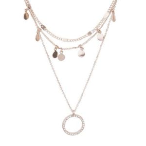 ROSE GOLD LAYERED DISC & CIRCLE DROP CHOKER PACK sold by lovisa