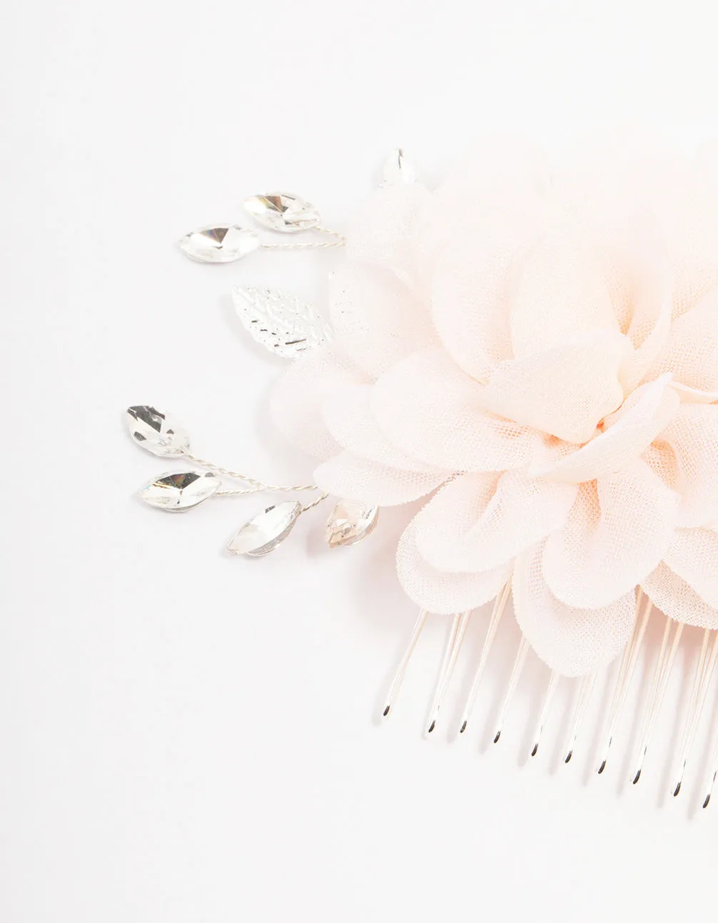 Silver Flower Crystal Leaf Hair Comb sold by lovisa product image thumbnail 2