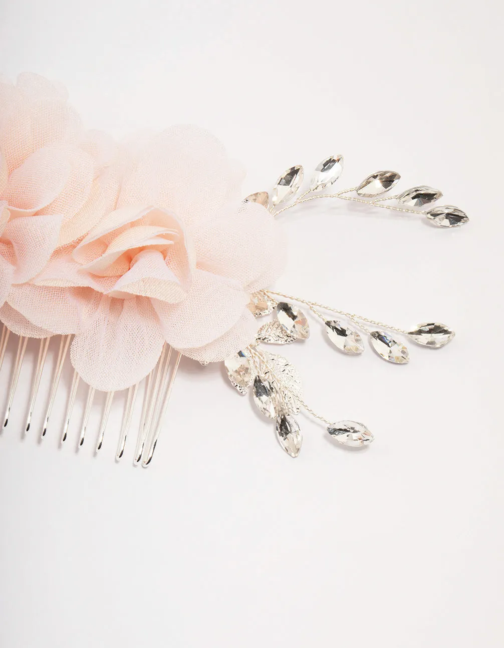 Silver Flower Crystal Leaf Hair Comb sold by lovisa product image thumbnail 3