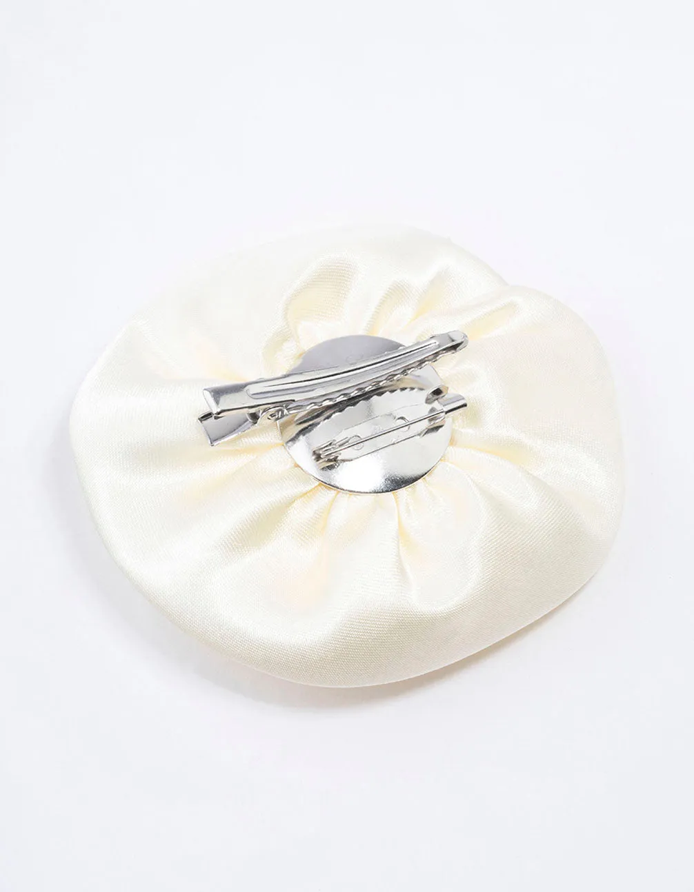 Cream Fabric Elegant Rosette Hair Clip sold by lovisa product image thumbnail 3