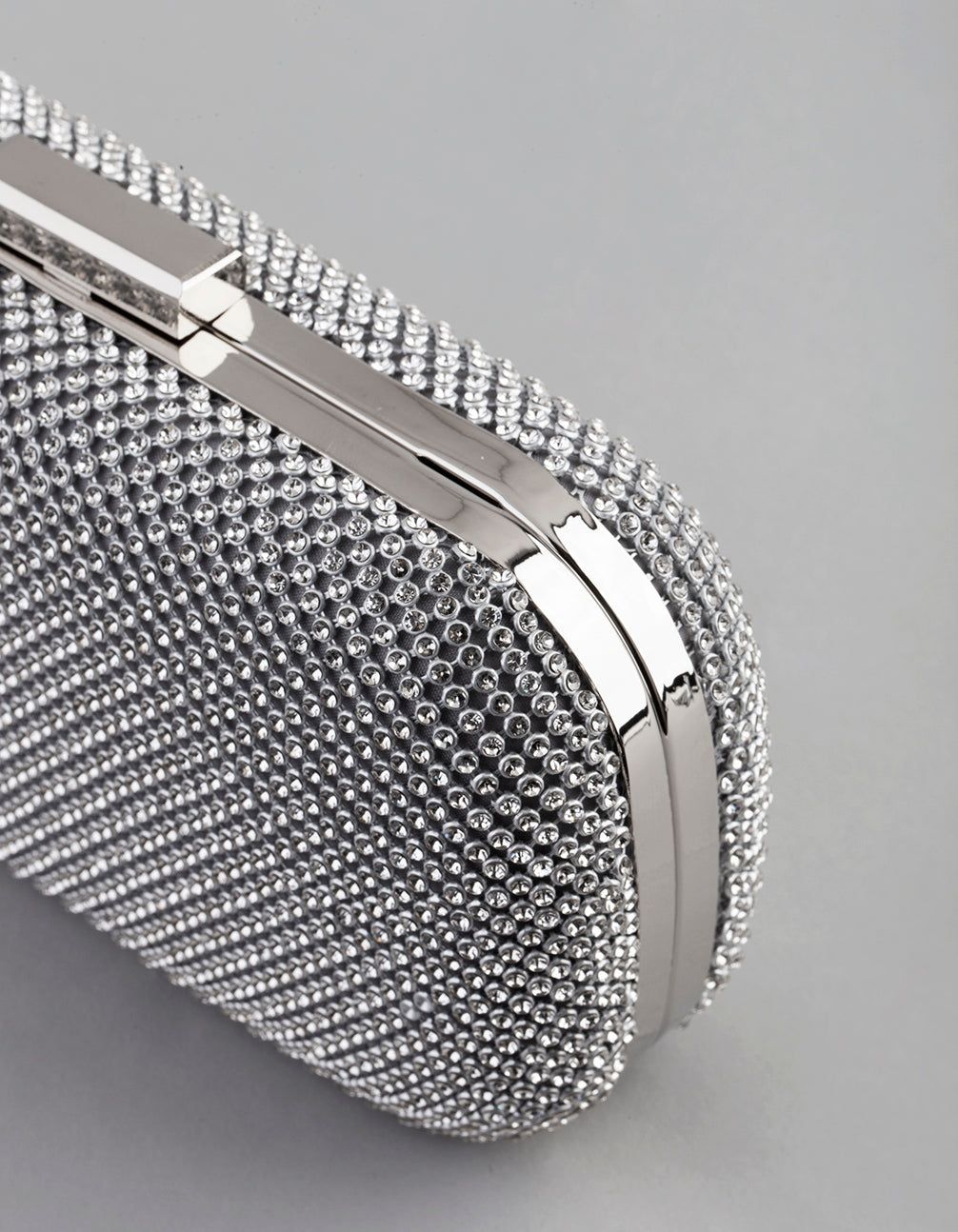 Silver Diamante Rounded Rectangular Clutch sold by lovisa product image thumbnail 2