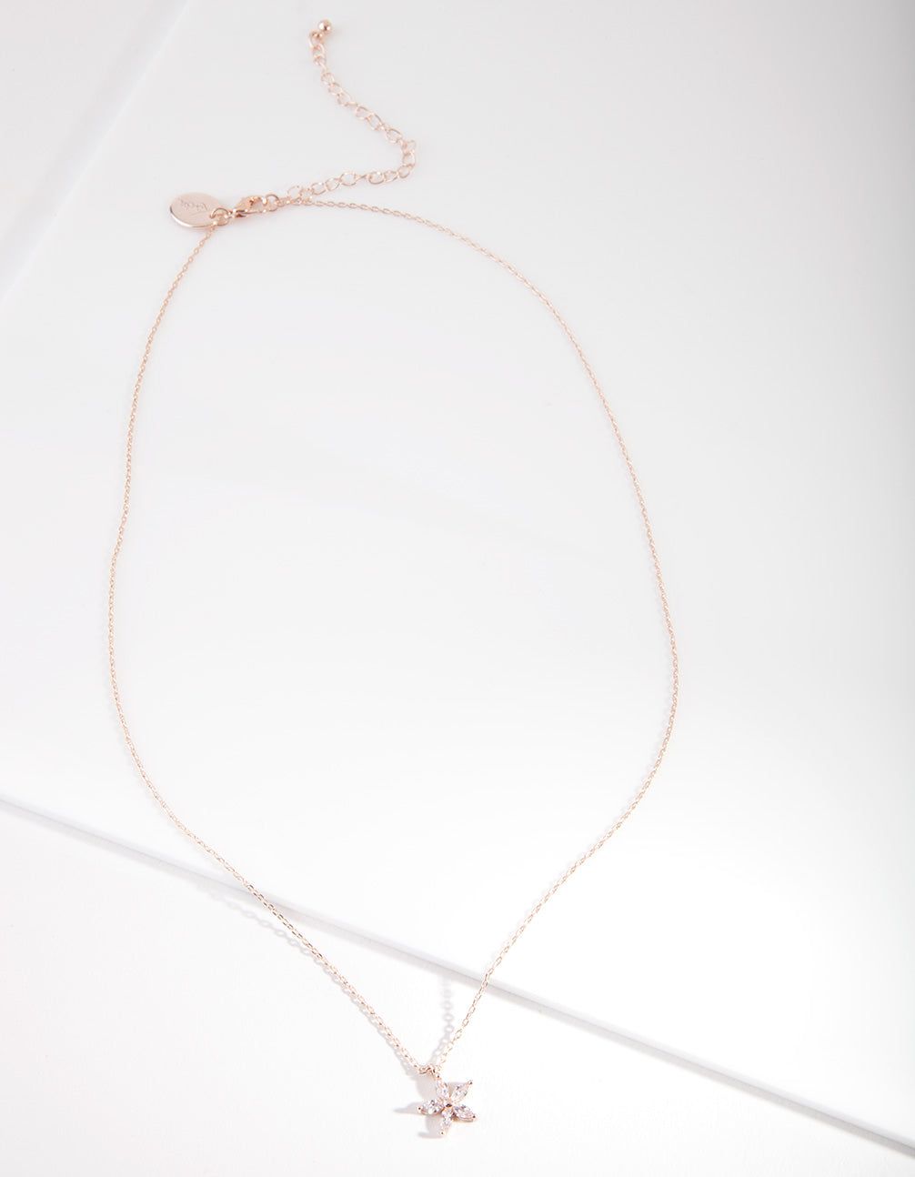 Rose Gold Cubic Zirconia Flower Necklace sold by lovisa product image thumbnail 2