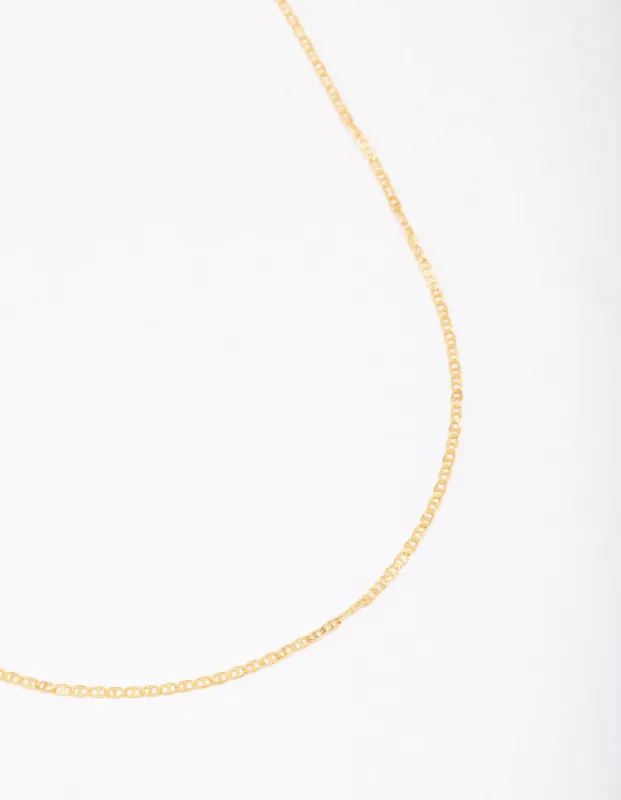 Gold Plated Sterling Silver Long Chain Necklace sold by lovisa
