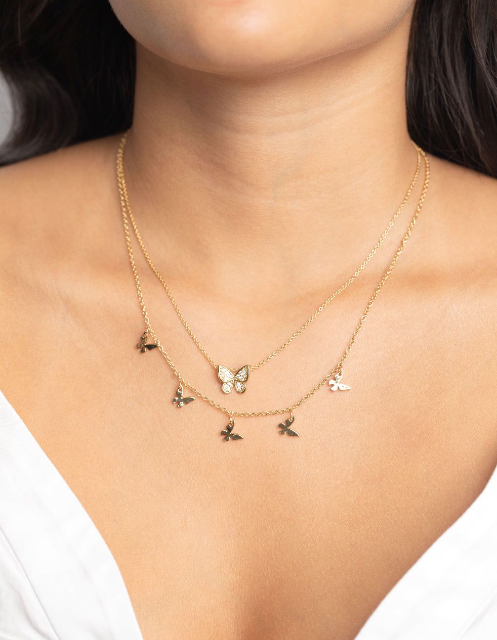Gold Plated Butterfly Necklace Set sold by lovisa product image thumbnail 2
