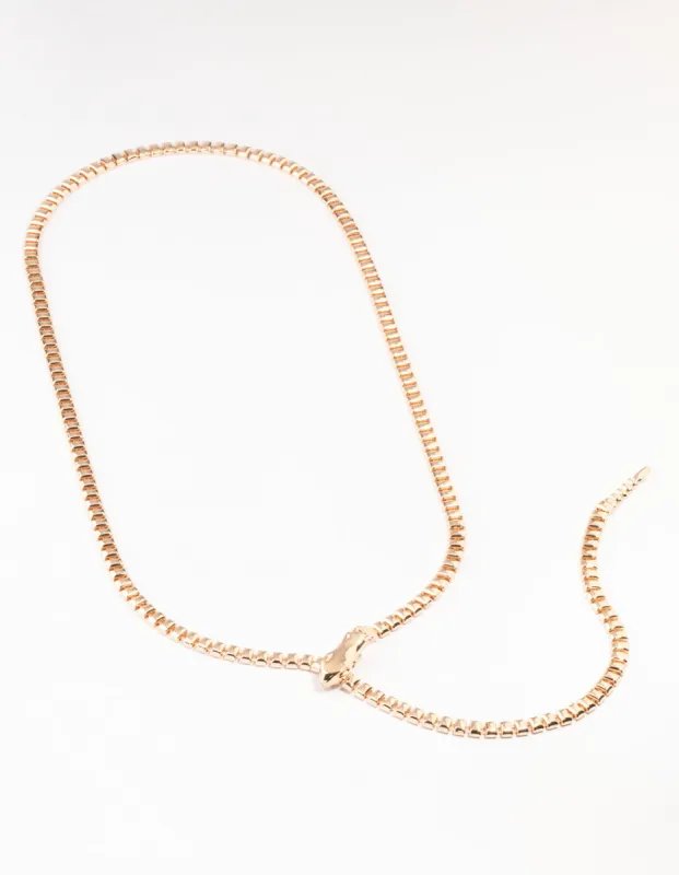Gold Adjustable Serpent Belt sold by lovisa