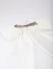 White Fabric Satin Drop Bow Hair Clip sold by lovisa