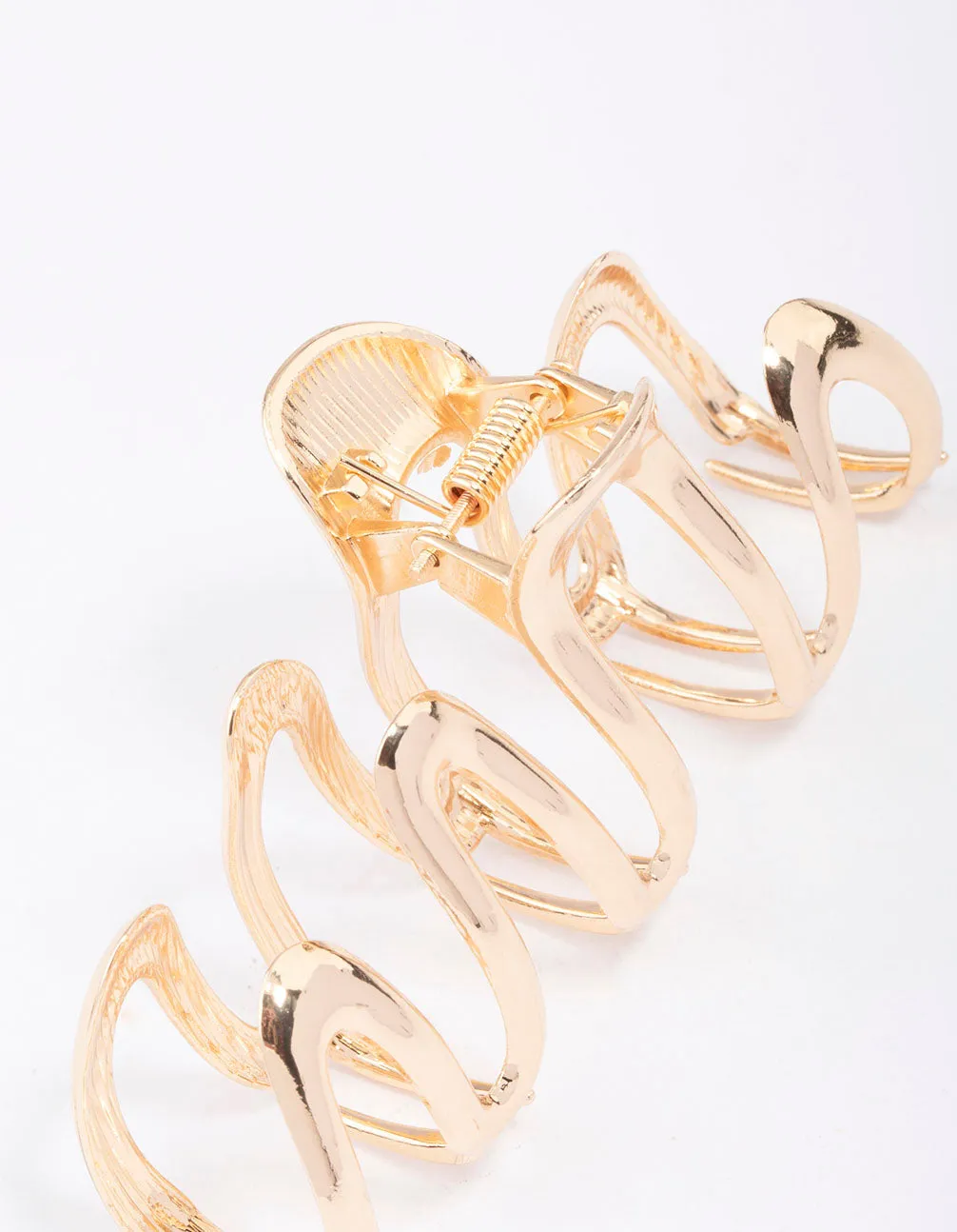 Gold Large Squiggle Hair Claw Clip sold by lovisa product image thumbnail 3