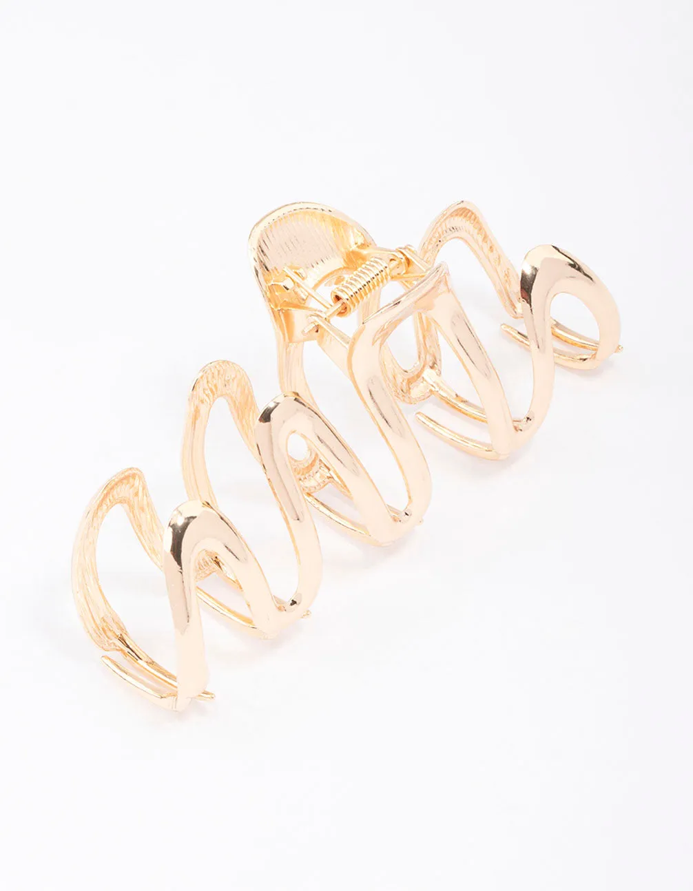 Gold Large Squiggle Hair Claw Clip sold by lovisa product image thumbnail 5