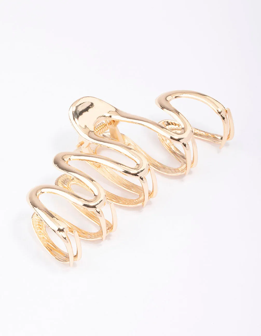 Gold Large Squiggle Hair Claw Clip sold by lovisa product image thumbnail 2
