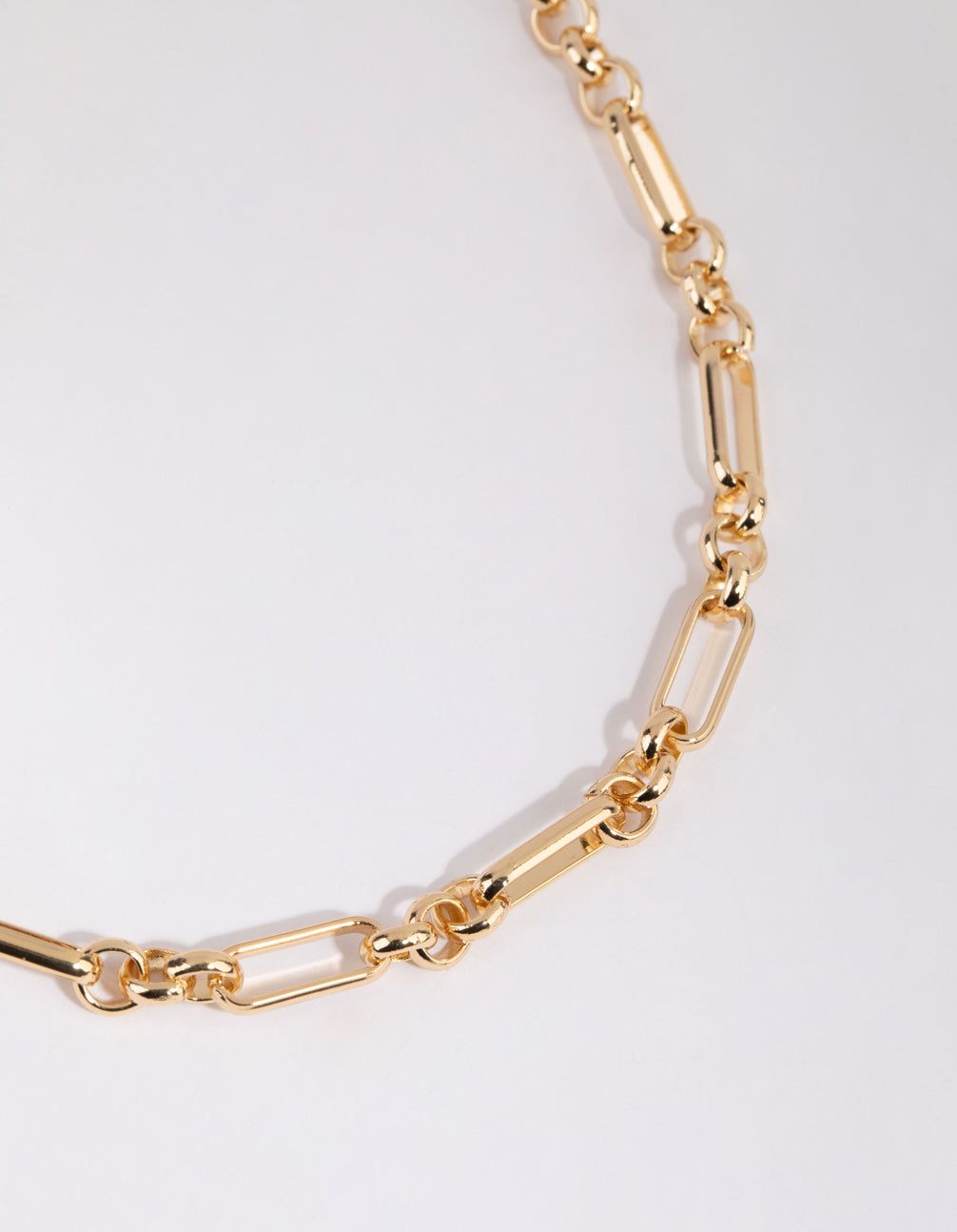 Gold Plated Mixed Link Chain Necklace sold by lovisa