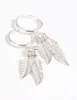 Sterling Silver Leaves Huggie Hoop Earrings sold by lovisa