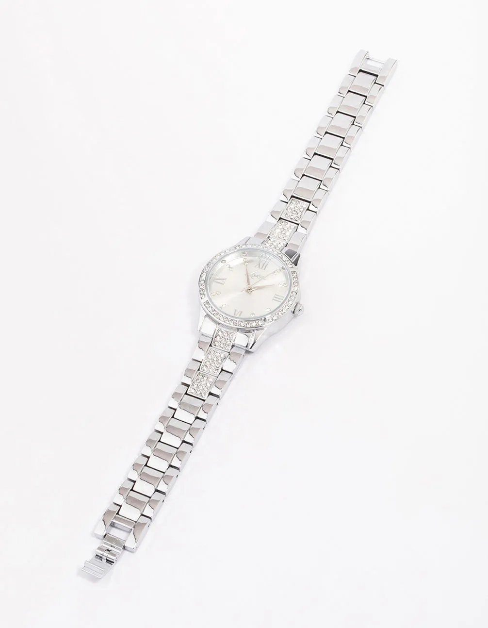 Silver Diamante Detailed Link Watch sold by lovisa product image thumbnail 2