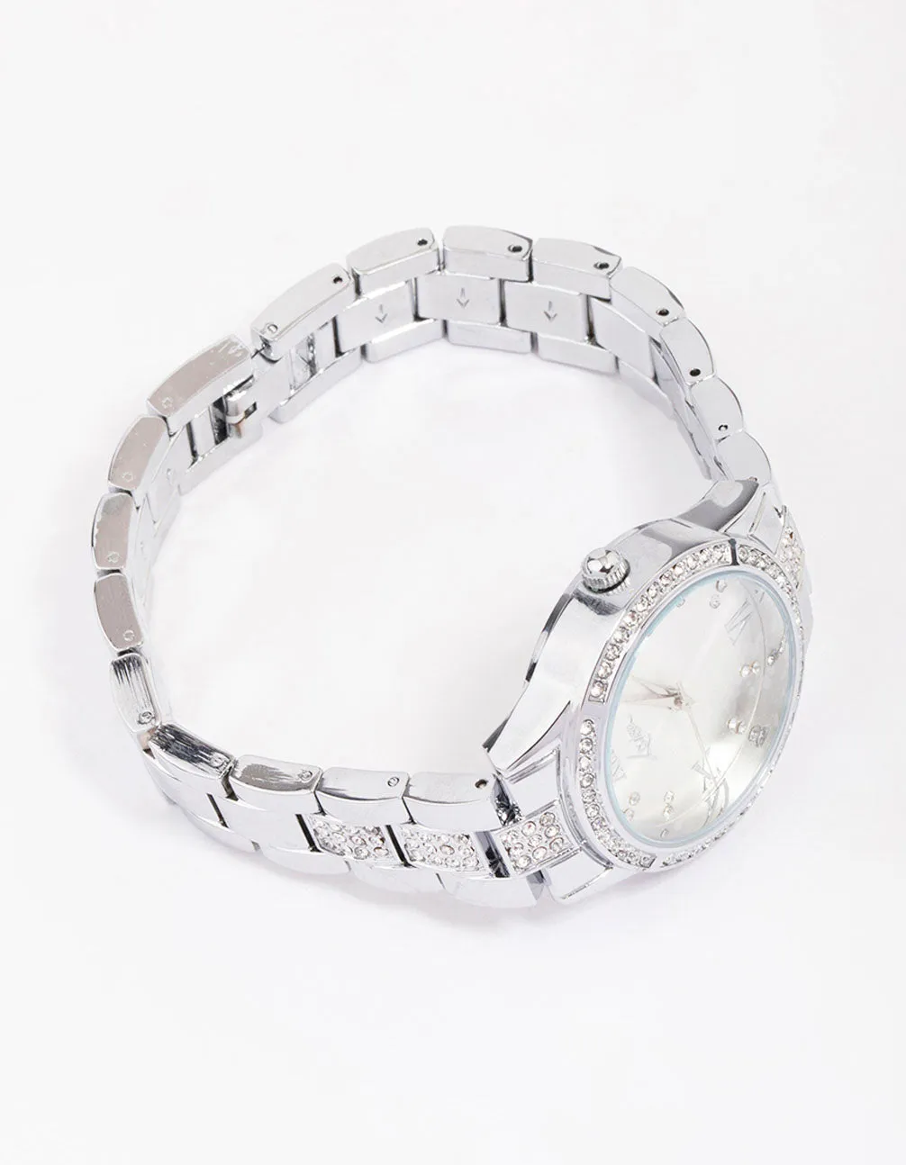 Silver Diamante Detailed Link Watch sold by lovisa product image thumbnail 3