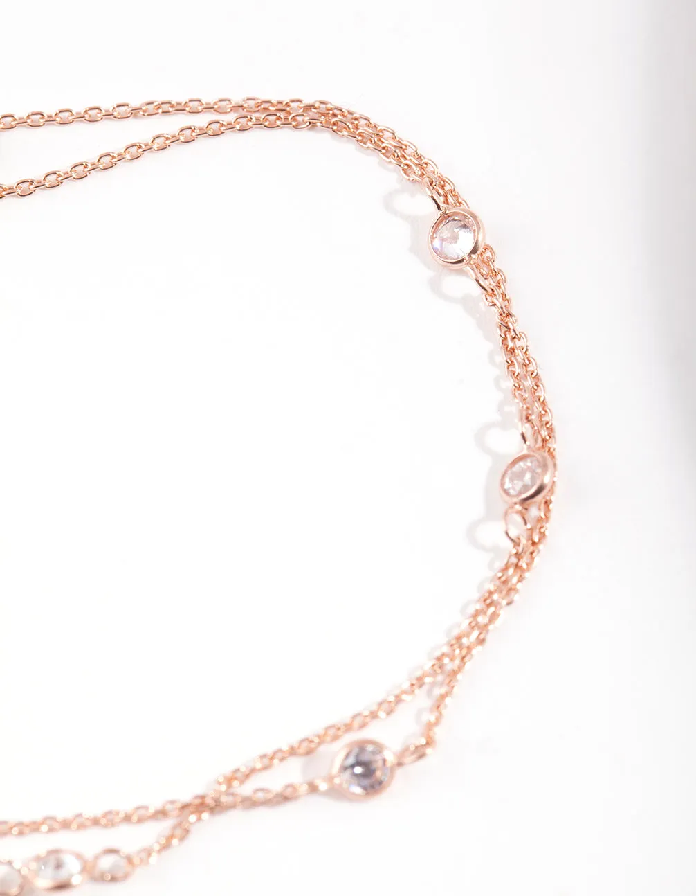 Rose Gold Plated Sterling Silver Cubic Zirconia Bracelet/Anklet sold by lovisa product image thumbnail 3