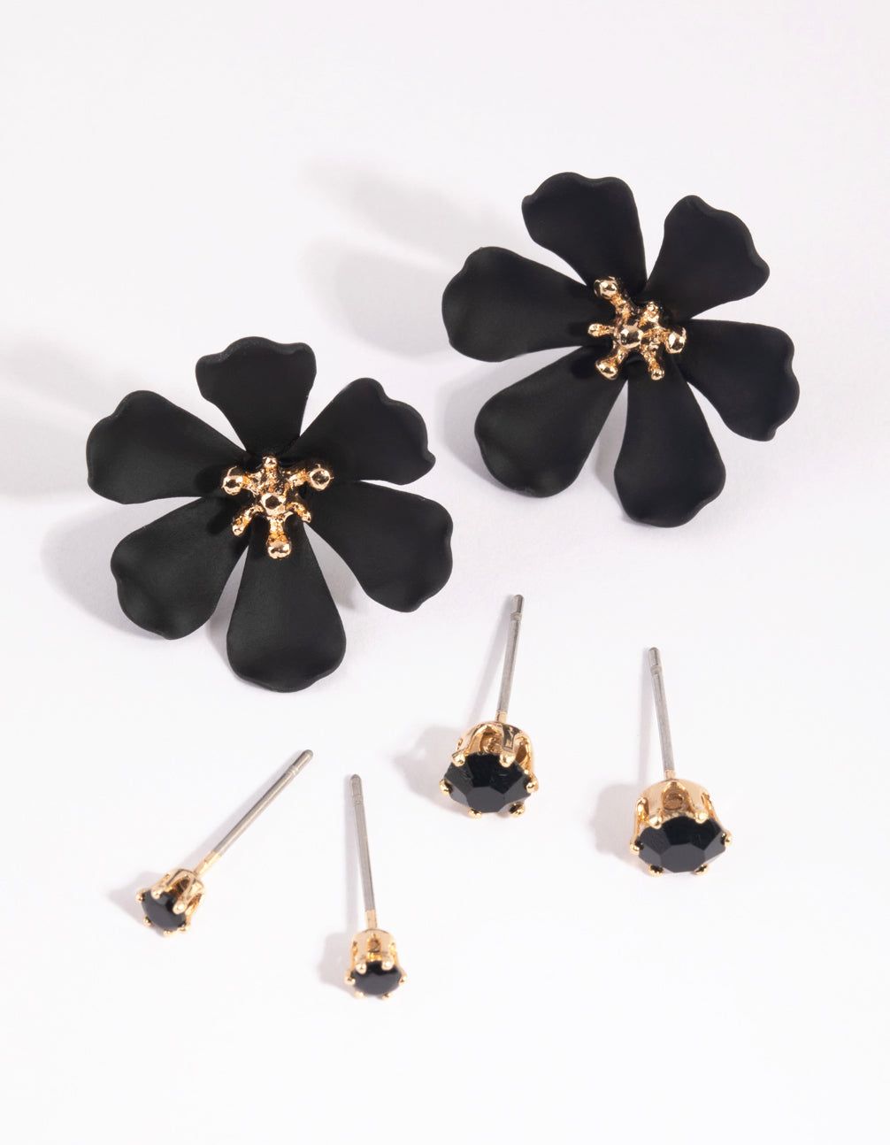 Large Black Stud Earring Pack sold by lovisa