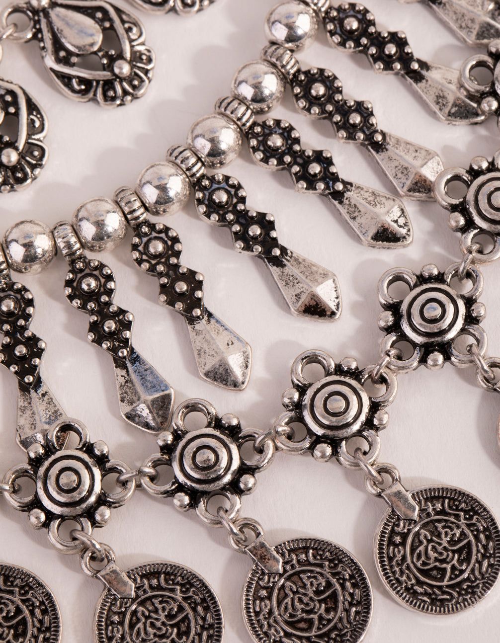 Antique Silver Double Row Vintage Necklace sold by lovisa product image thumbnail 3