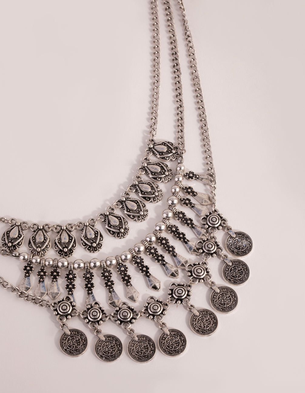 Antique Silver Double Row Vintage Necklace sold by lovisa