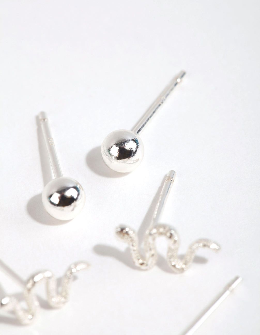 Sterling Silver Snake & Ball Stud Earring Pack sold by lovisa product image thumbnail 2
