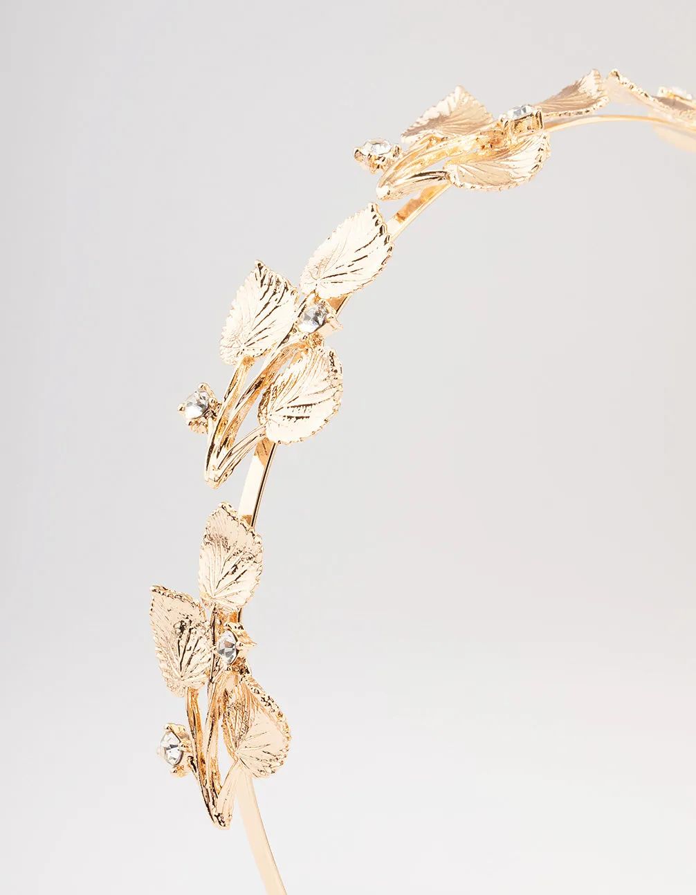 Gold Small Leafy Crystal Headband sold by lovisa product image thumbnail 2