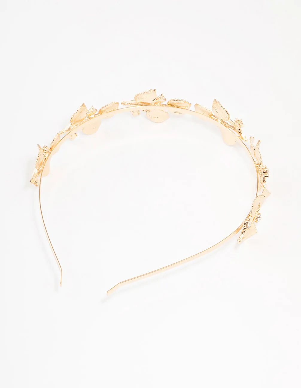 Gold Small Leafy Crystal Headband sold by lovisa product image thumbnail 3