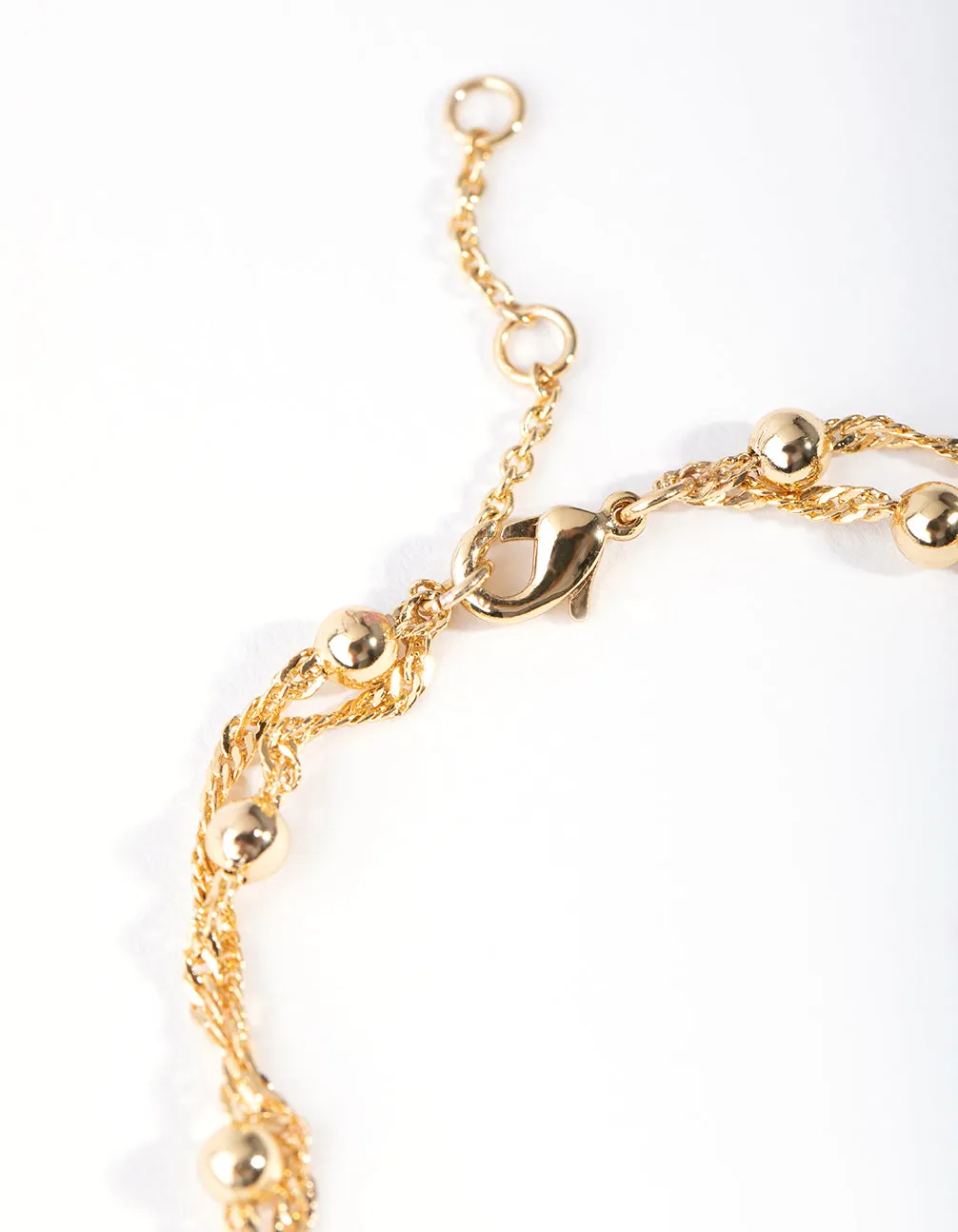 Gold Plated Double Chain & Ball Bracelet sold by lovisa product image thumbnail 3