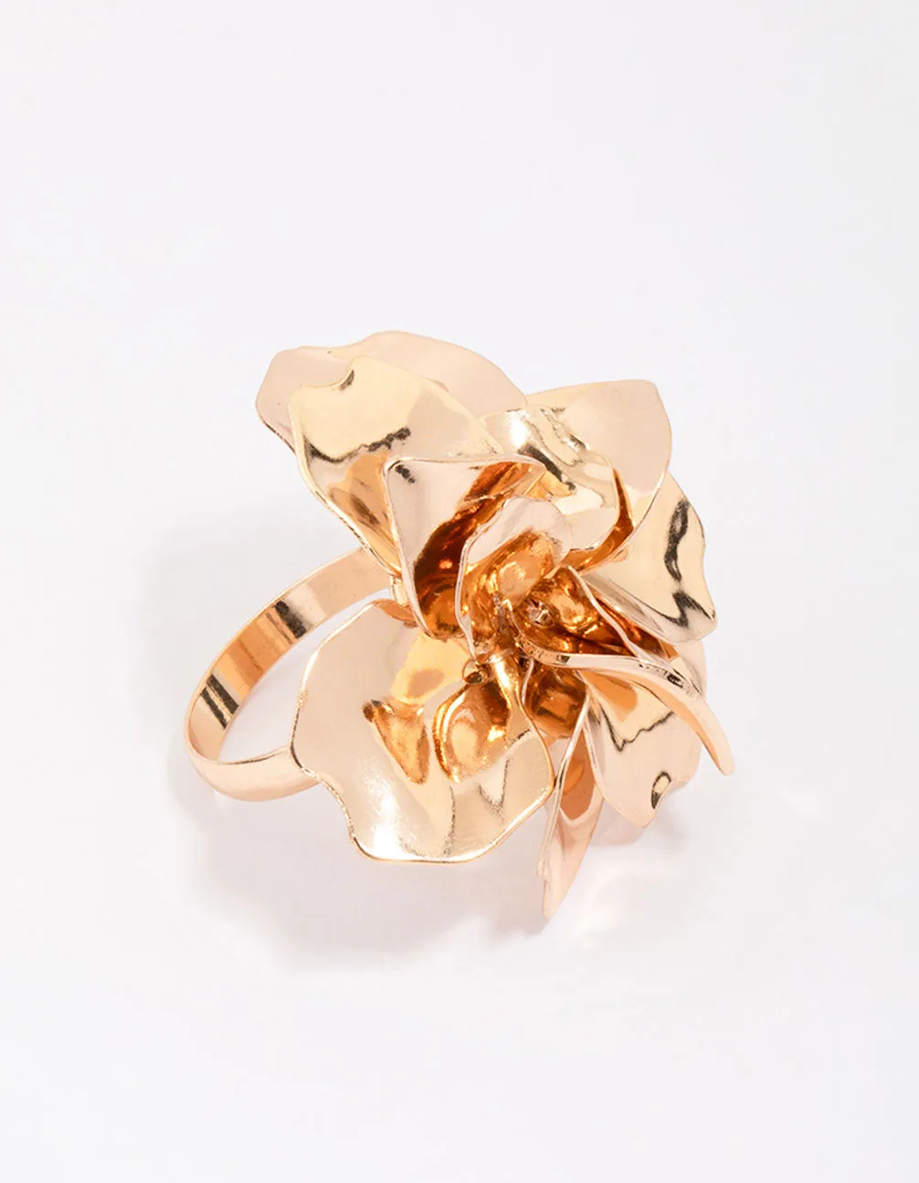Gold Metal Flower Ring sold by lovisa
